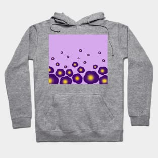 Ombré pansy design purple background Hoodie